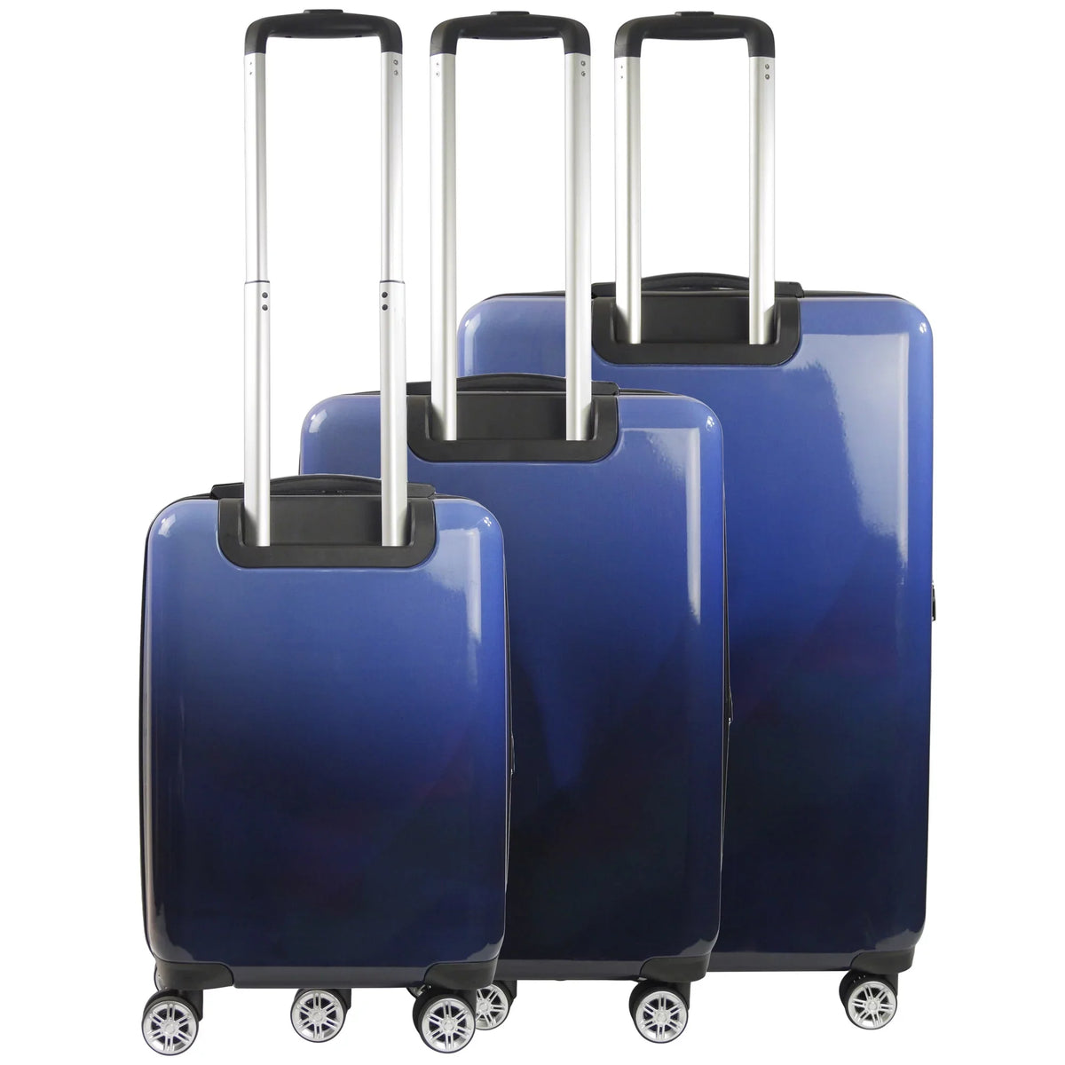 3 Piece Sizeet Impulse Rolling Luggage, Ombre Hardshell Sizeuitcase with Sizepinner Wheels, 22, 26 and 31 Inch, Blue