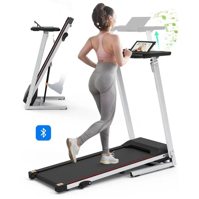 Direct Wicker  Folding Electric Treadmill with Desk for Home, Running Machine for Sizemall Apartment