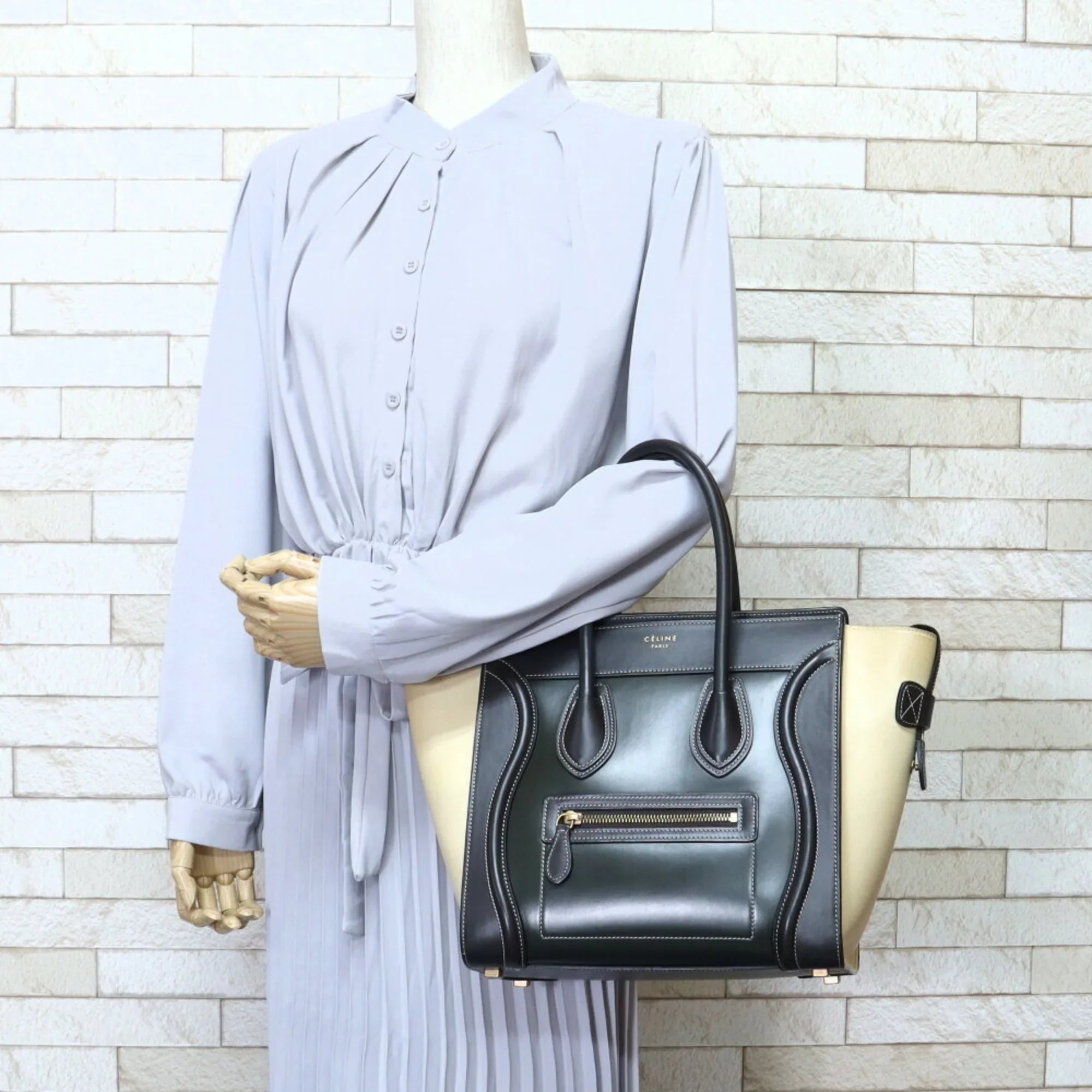 Pre-Owned Celine CELINE Micro Sizehopper Luggage Handbag Calf Ladies (Good)
