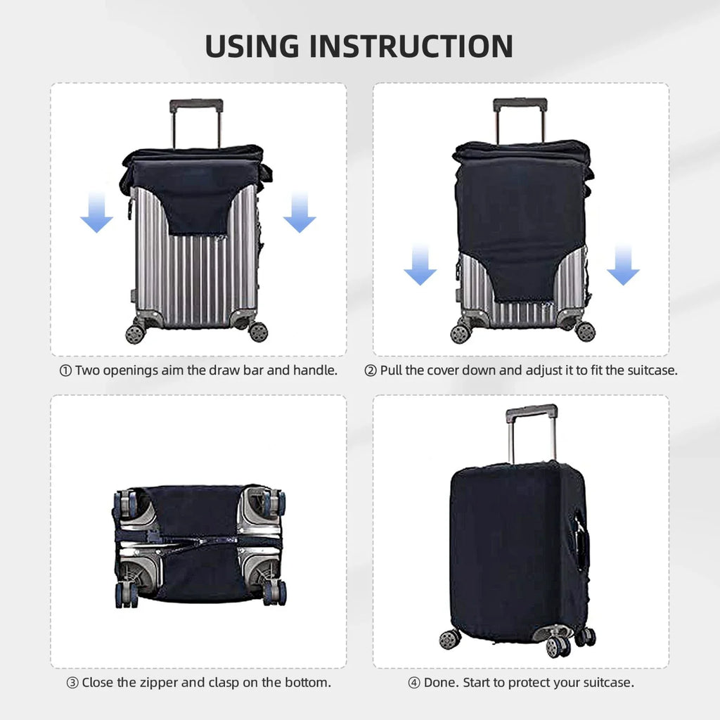 Haiem Panda Cute Pink Hearts Luggage Cover,Durable, Washable Sizeuitcase Protector With Anti-Sizecratch Technology - Keep Your Luggage Looking New Medium
