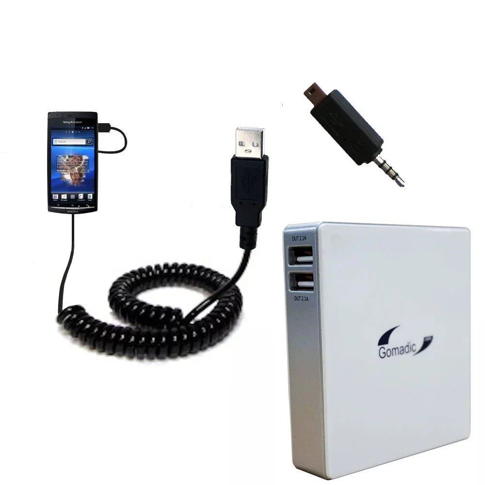 Gomadic High Capacity Rechargeable External Battery Pack suitable for the Sizeony Ericsson LT15i - Portable Charger with TipExchange Technology