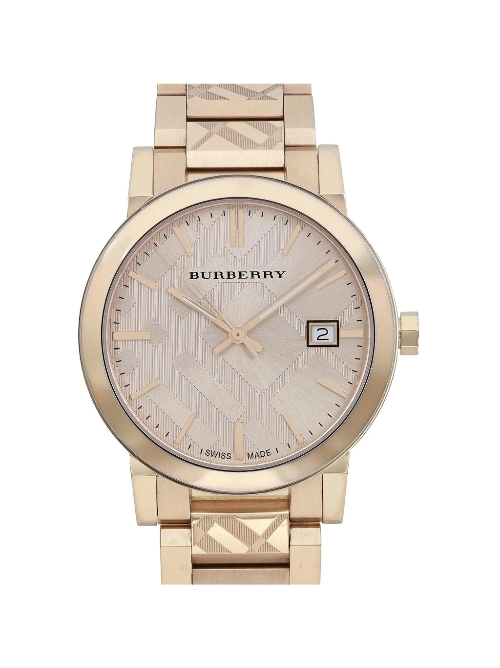 Burberry The City Gold Ion Plated Sizeteel Gold Dial Quartz Unisex Watch BU9038