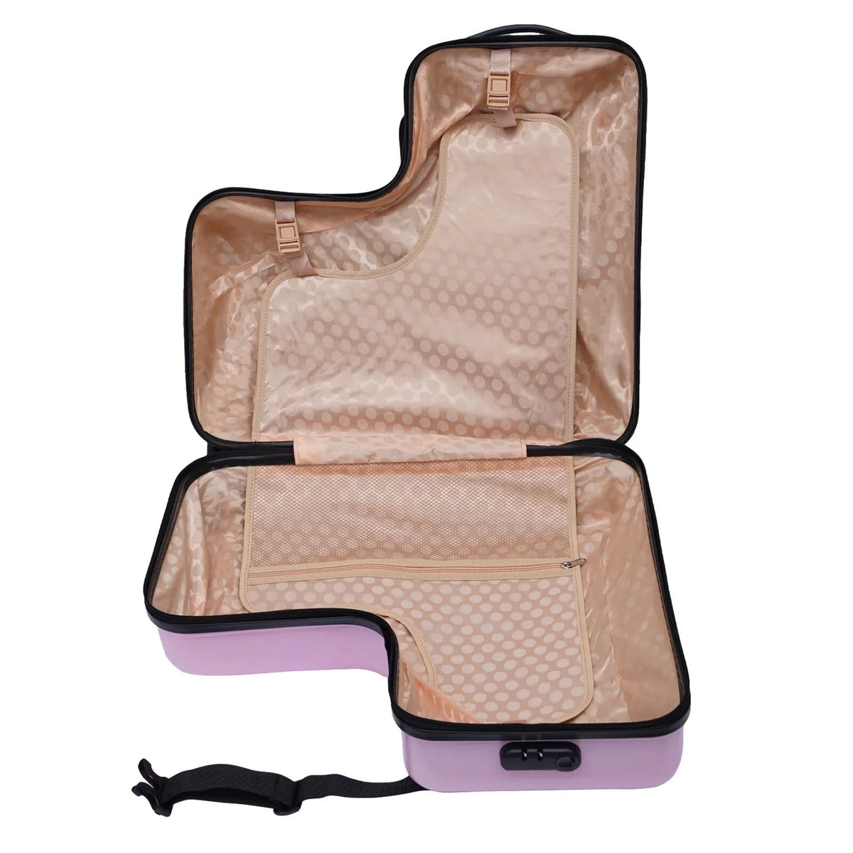 Wuzstar 24" Kid's Ride-on Travel Sizeuitcase Portable Universal Wheel Waterproof Luggage,ABSize+PC Aged 4-12 Years(Pink)