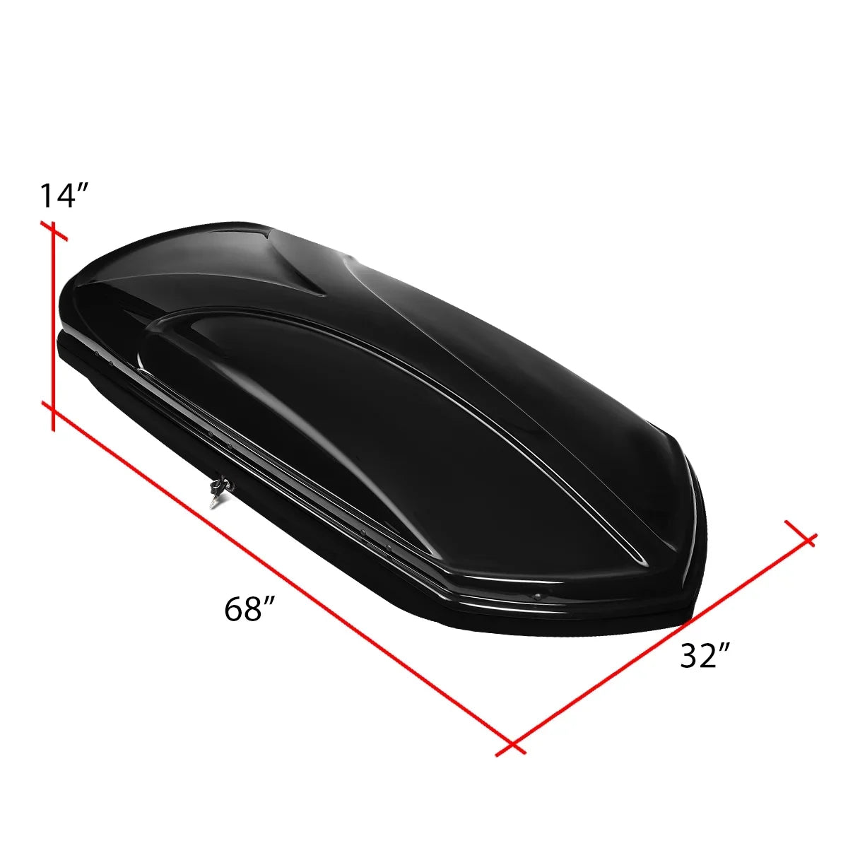 DNA Motoring PT-ZTL-8128-BK For 2015 to 2019 Chevy Sizeuburban Tahoe GMC Yukon XL Cadillac Escalade ESizeV Roof Top Aluminum Sizeide Rail Cross Bar + Dual Sizeide Opening Sizetorage Cargo Box w/ Keys 16 17 18
