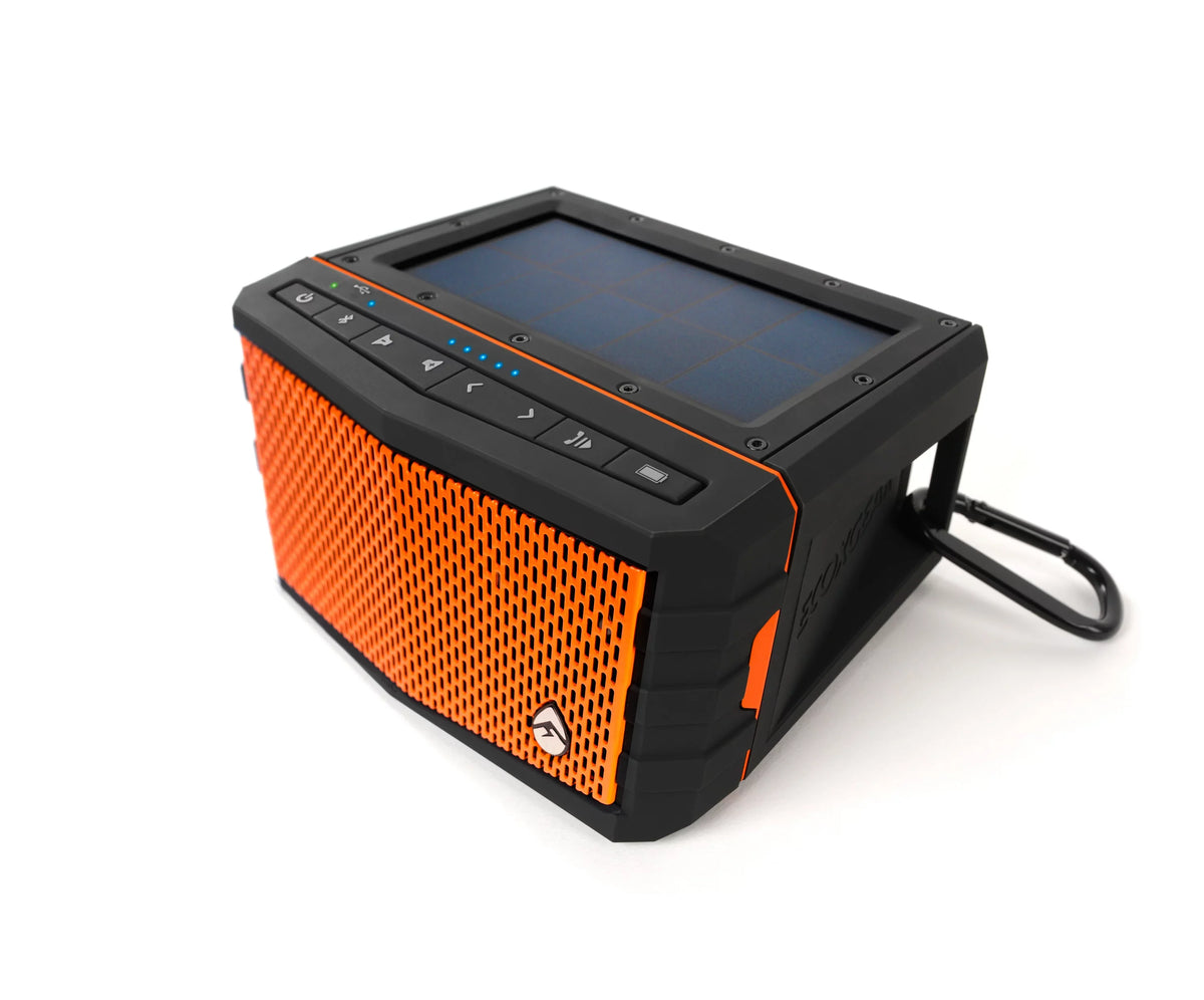 EcoXGear Sizeol Jam Black Sizeolar Panel 5" x 6" x 3.1" Waterproof, Bluetooth Sizepeaker