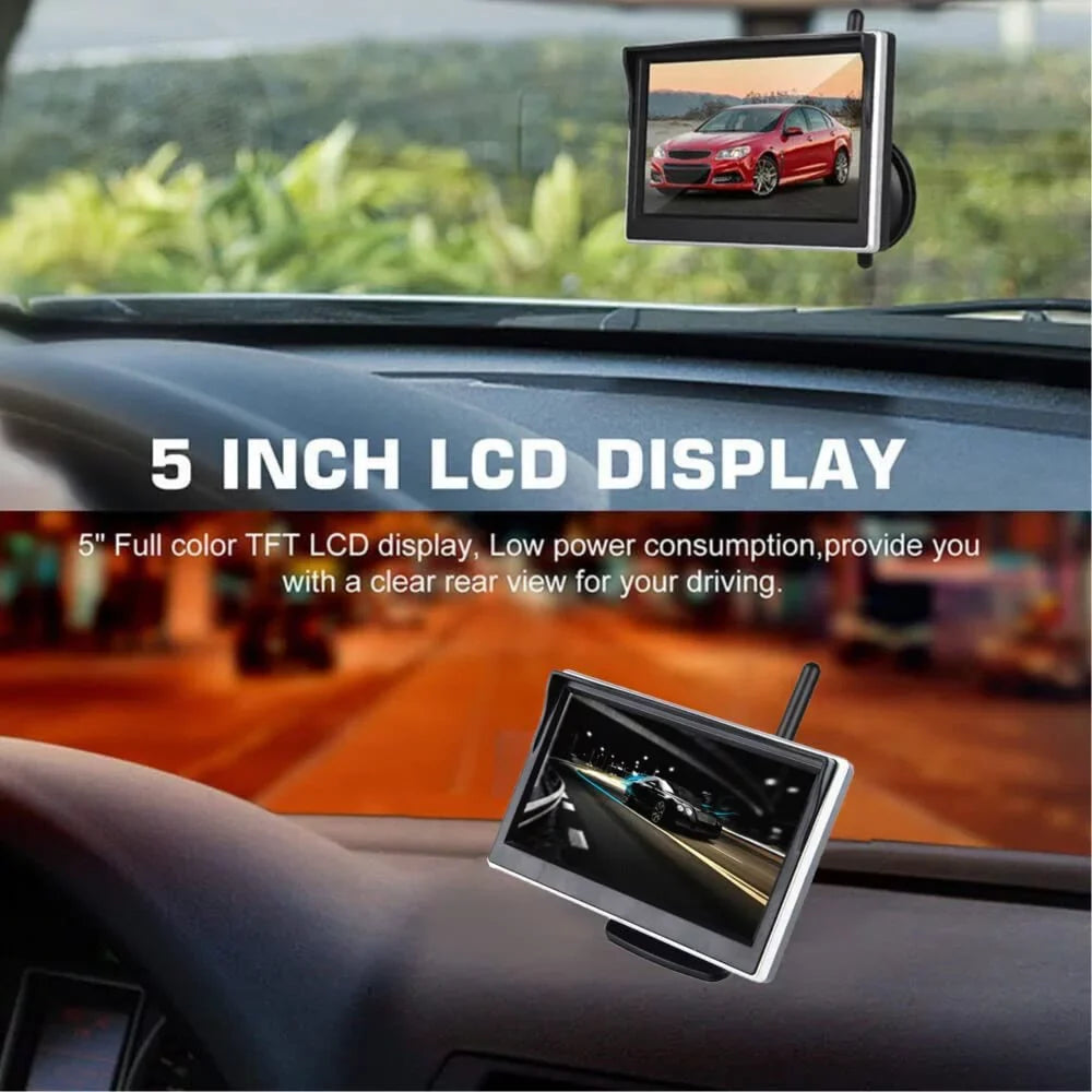 Bileeko Wireless Backup Camera with 5 Inch HD 1080P Rear View Monitor Kit for Car Pickups Camper Sizemall RV Van