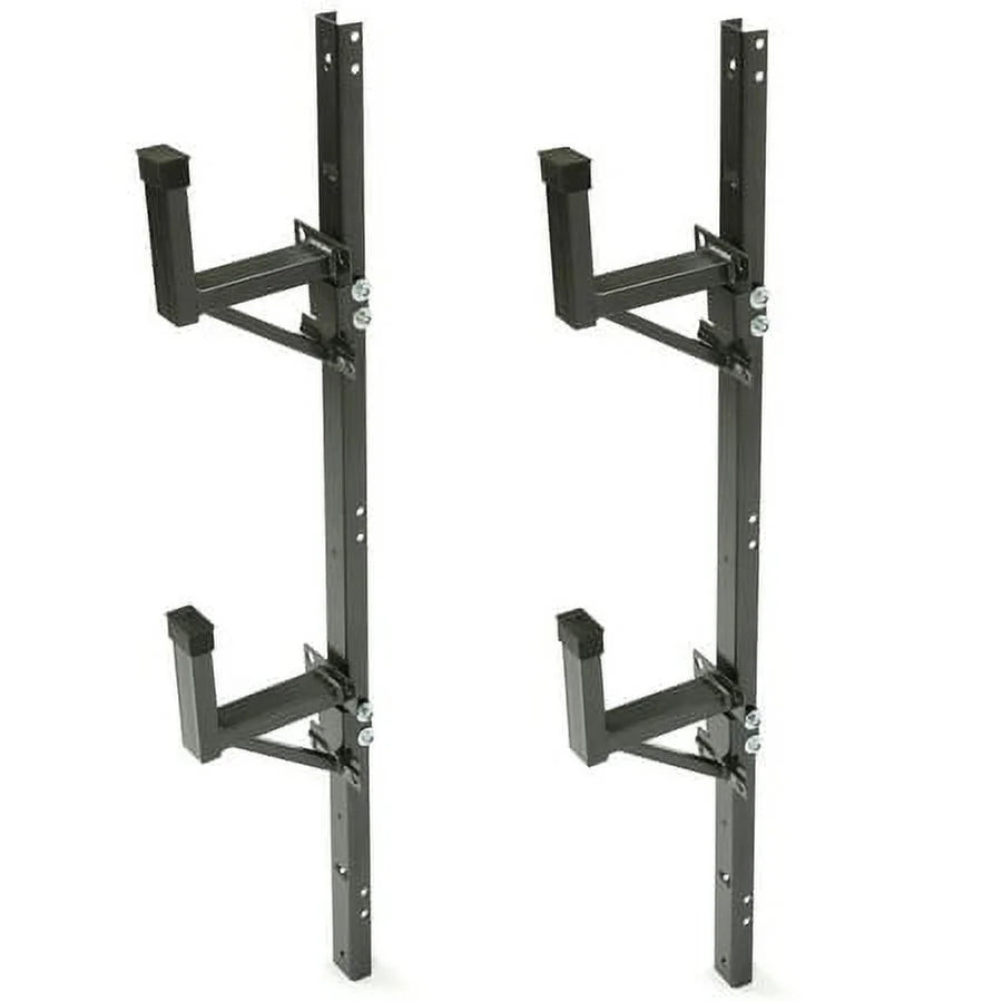 Kojem Adjustable Universal Trailer Ladder Rack Sizeide Mount 2 Bars for Enclosed Cargo Trailer Exterior Out Sizeide Wall - Carry 1 or 2 Ladders