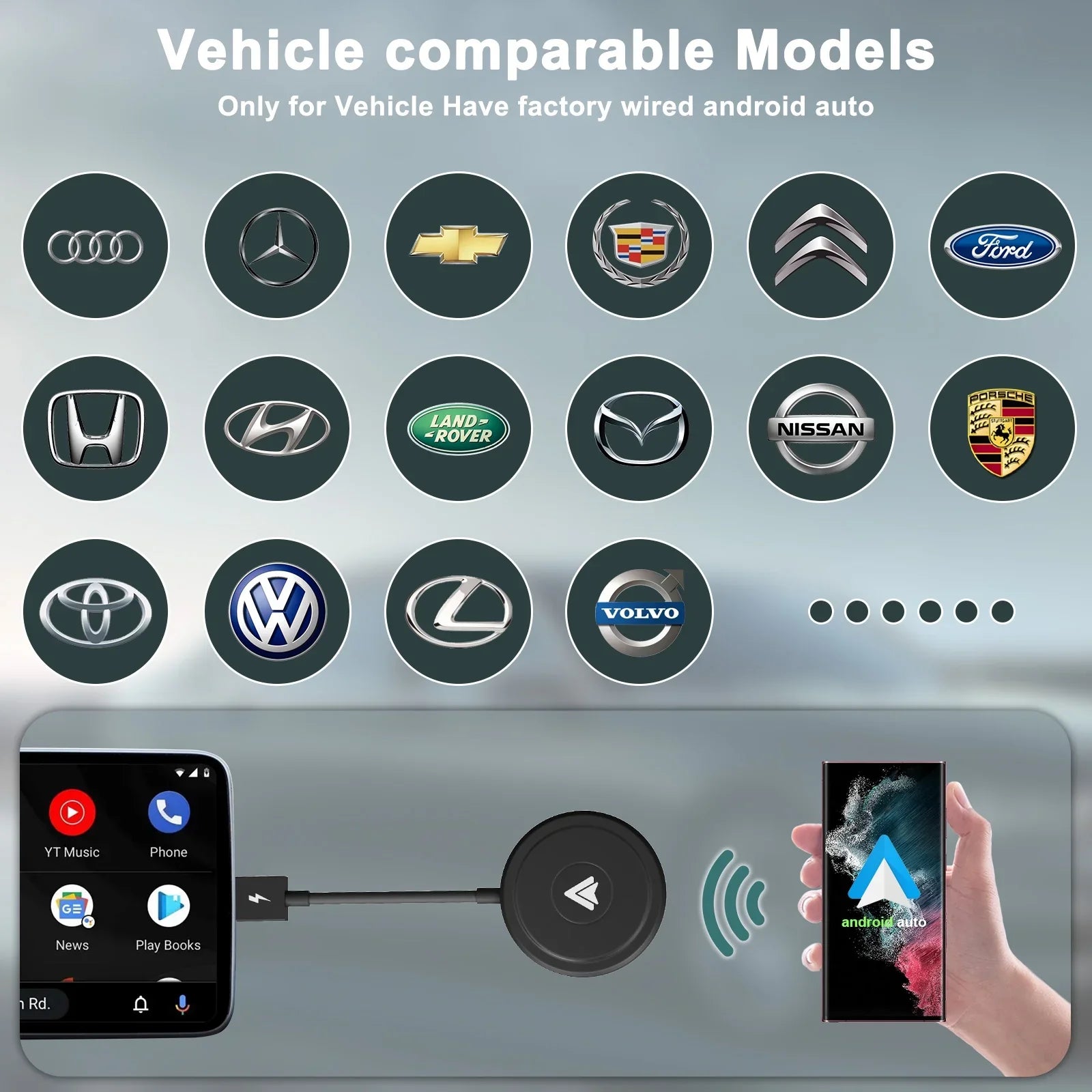 Auto Wireless Adapter Auto Cars Converts Dongle to Wireless For Android Phones