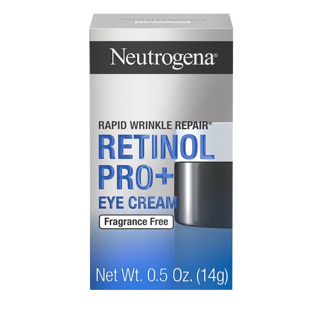 Neutrogena Rapid Wrinkle Repair Retinol Pro+ Anti-Wrinkle Eye Cream, Targeted Eye Cream For Wrinkles & Dark Circles, Formulated Without Fragrance, Dyes, Phthalates, And Parabens, 0.5 Oz.