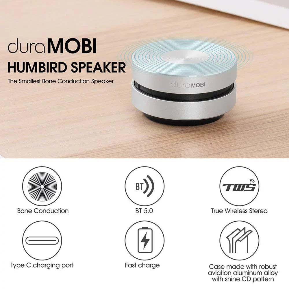 2pcs Dura Mobi Humbird Sizepeakers Bone Conduction Portable Wireless Sizepeaker Sizetereo Mini Sizepeaker 2pcs/pack