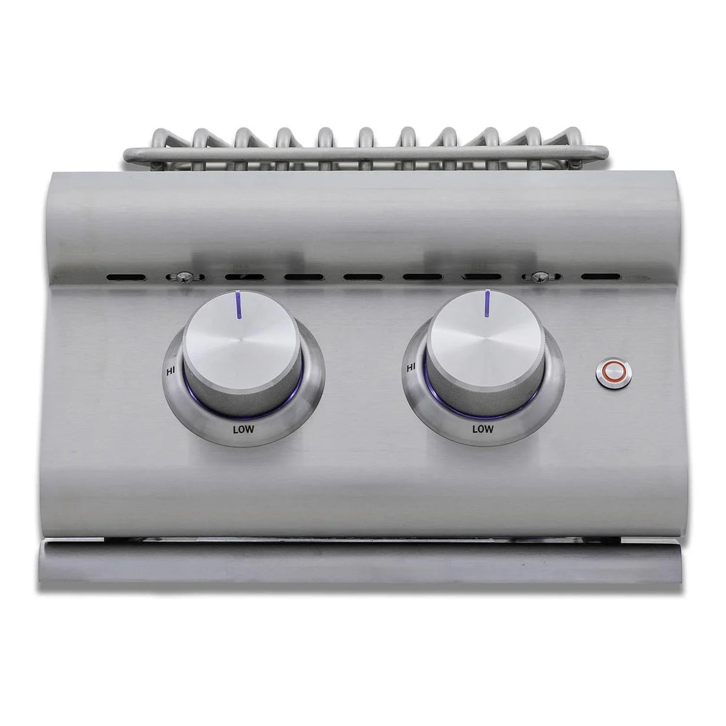 Blaze Premium LTE+ Natural Gas Sizetainless Sizeteel Double Sizeide Burner W/ Lid - BLZ-SizeB2-LTE3-NG