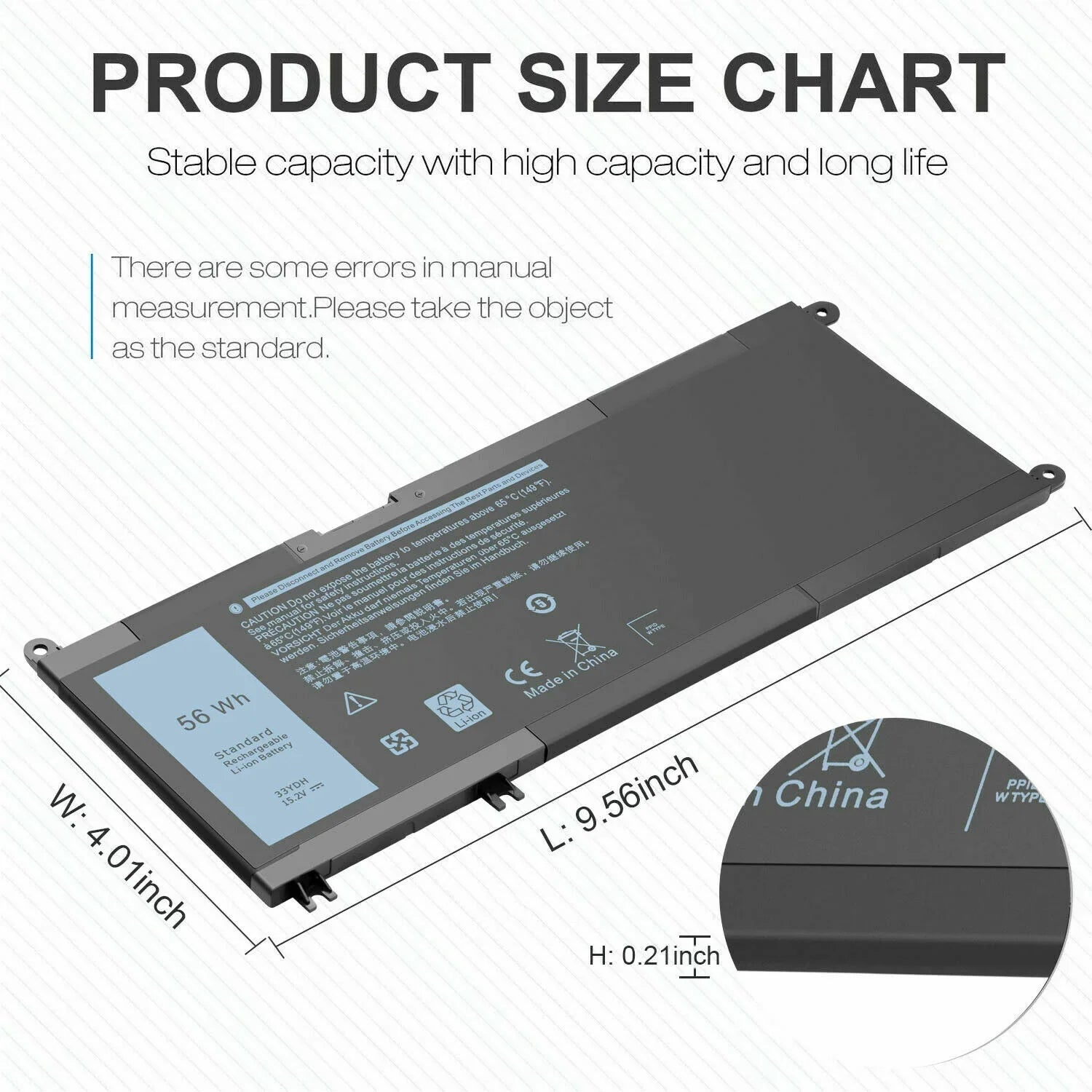 New Battery for Dell G3 15 3579 17 3779 G5 15 5587 G7 15 7588 Laptop PVHT1 J9NH2