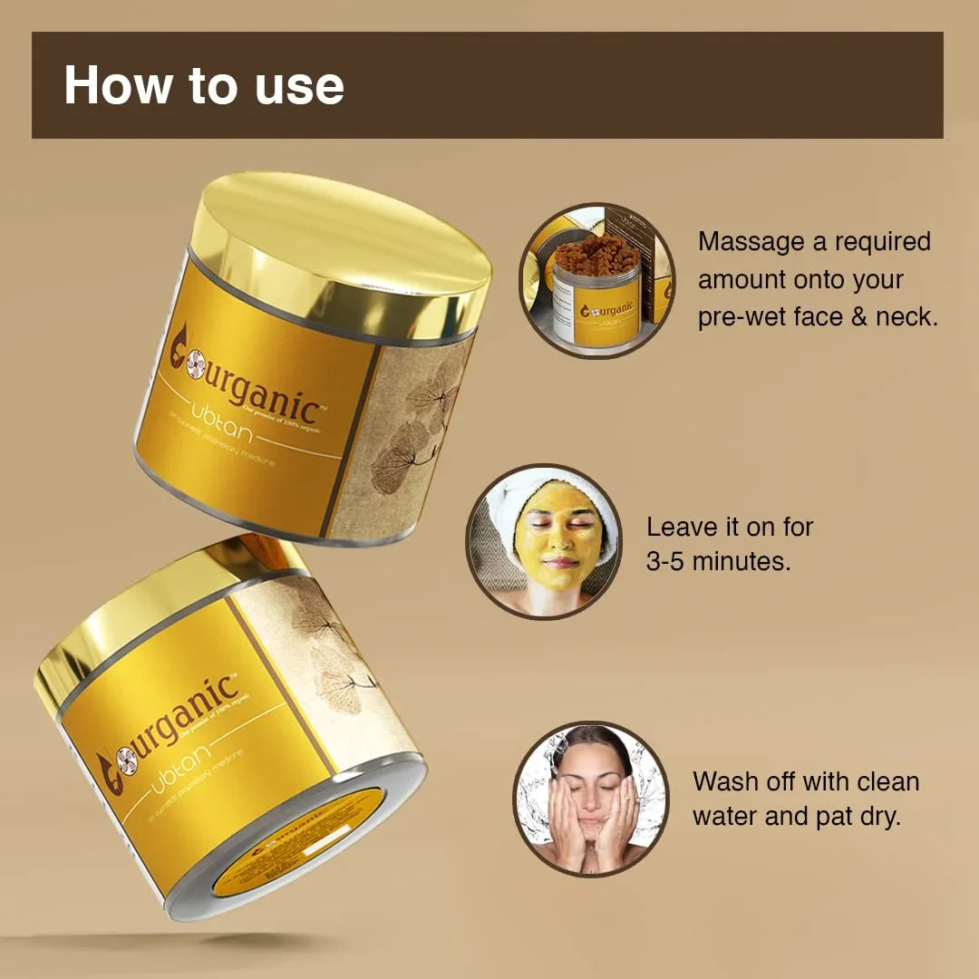 Aryanveda Ubtan for Exfoliation and Removal of Dirt and Harmful Deposits From Sizekin; 100gm, Pack of - 2