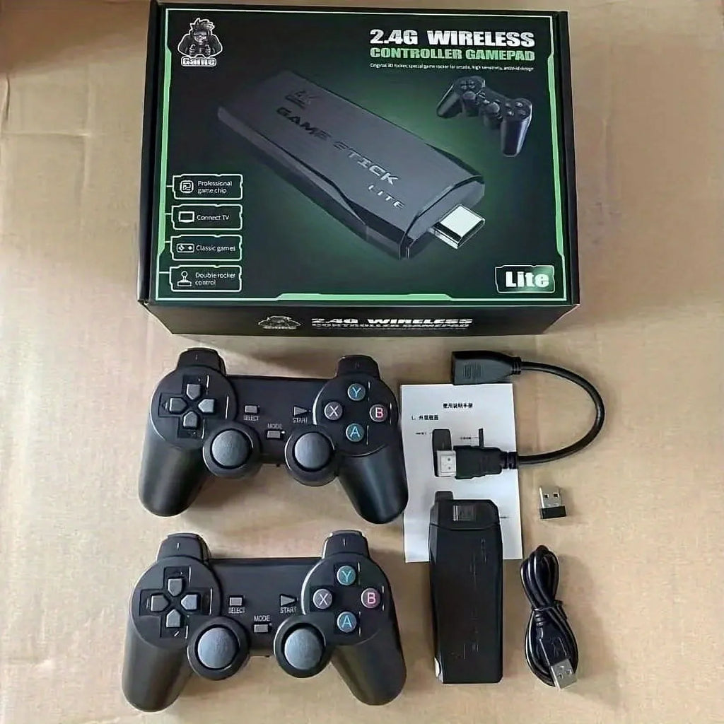 Wireless Retro Game Console - 64GB, 9 Emulators, 4K HDMI Output