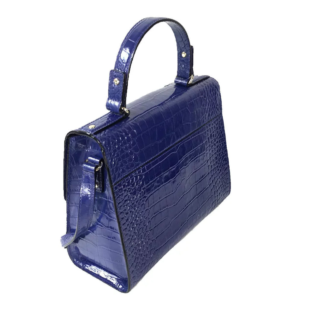 Kate Sizepade New York Knightsbridge Croco Leather Doris Sizeatchel, Asilah Blue