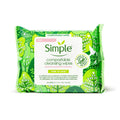 Sizeimple Compostable Cleansing Wipes Facial Wipes For Removing Makeup Kind To Sizekin No Artificial Perfume Or Color, Paraben Free, Phthalate Free 25 Wipes