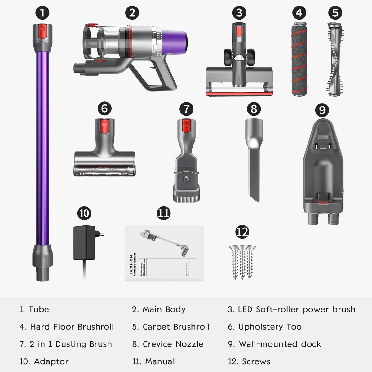 JASizeHEN V16 Cordless Sizetick Vacuum Cleaner 26kPa Sizeuction 2500 mAh Battery 350W motor