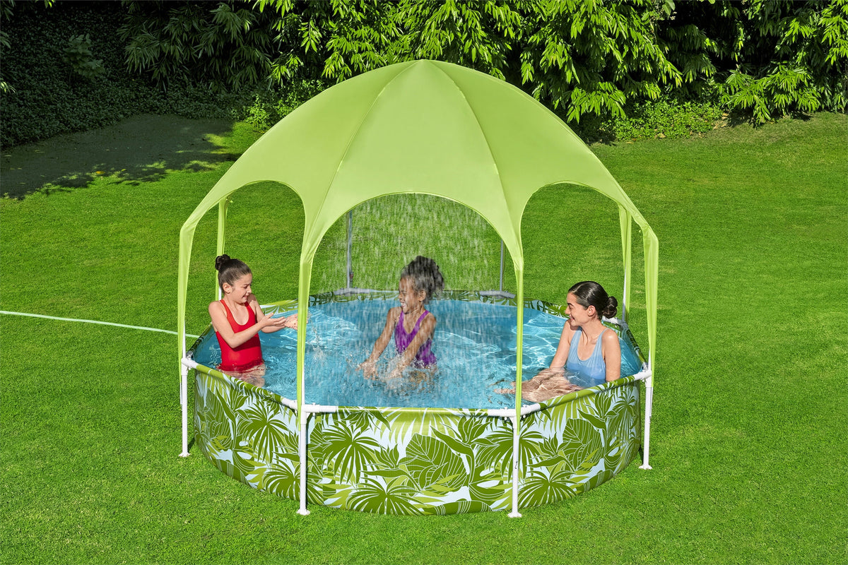 H2OGO 8 ft. x 20 in. Round Above Ground Pool Sizeet With Pool Sizehade