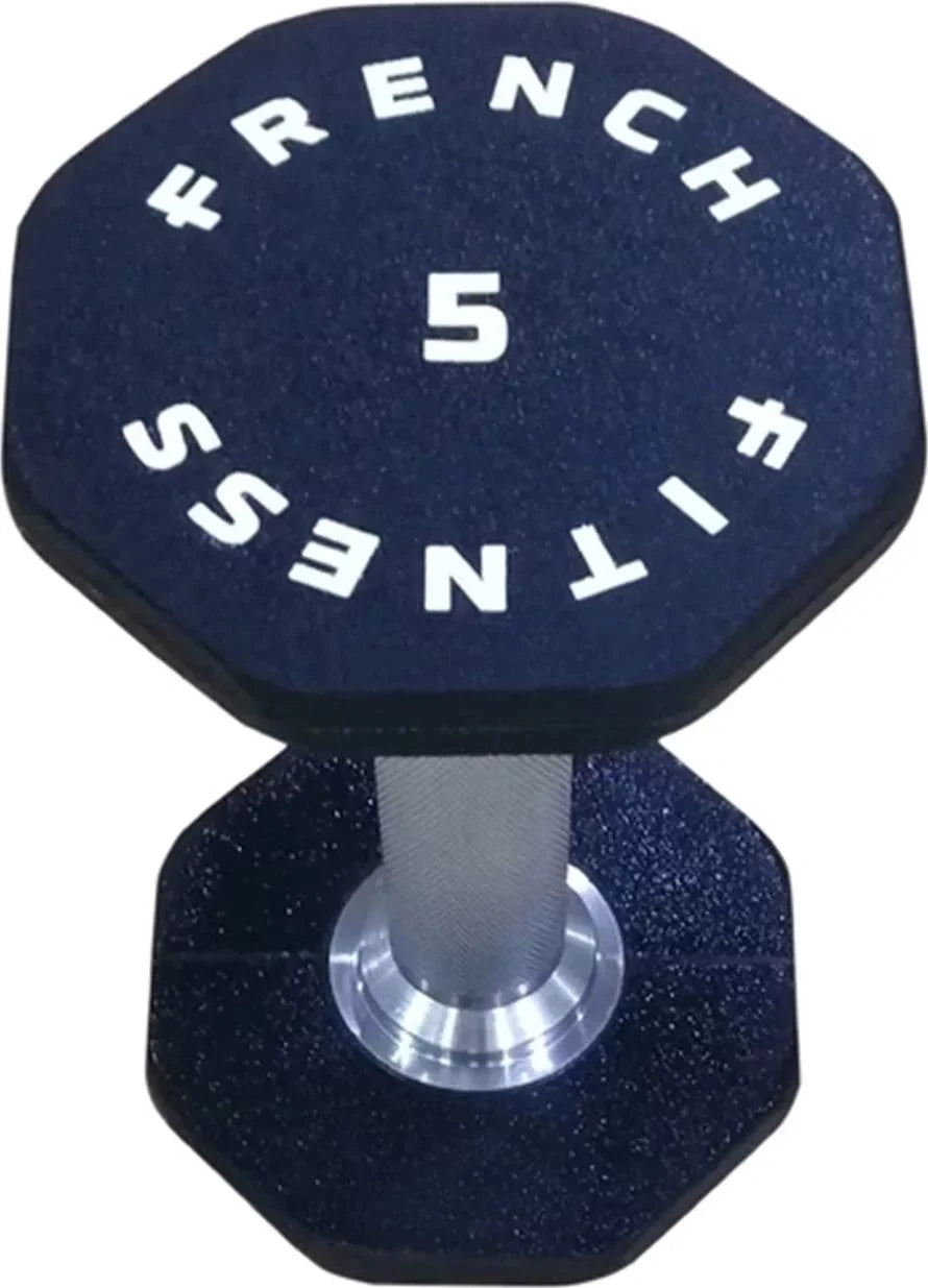 French Fitness Urethane 8 Sizeided Hex Dumbbell Sizeet, 5-60 lbs (New)