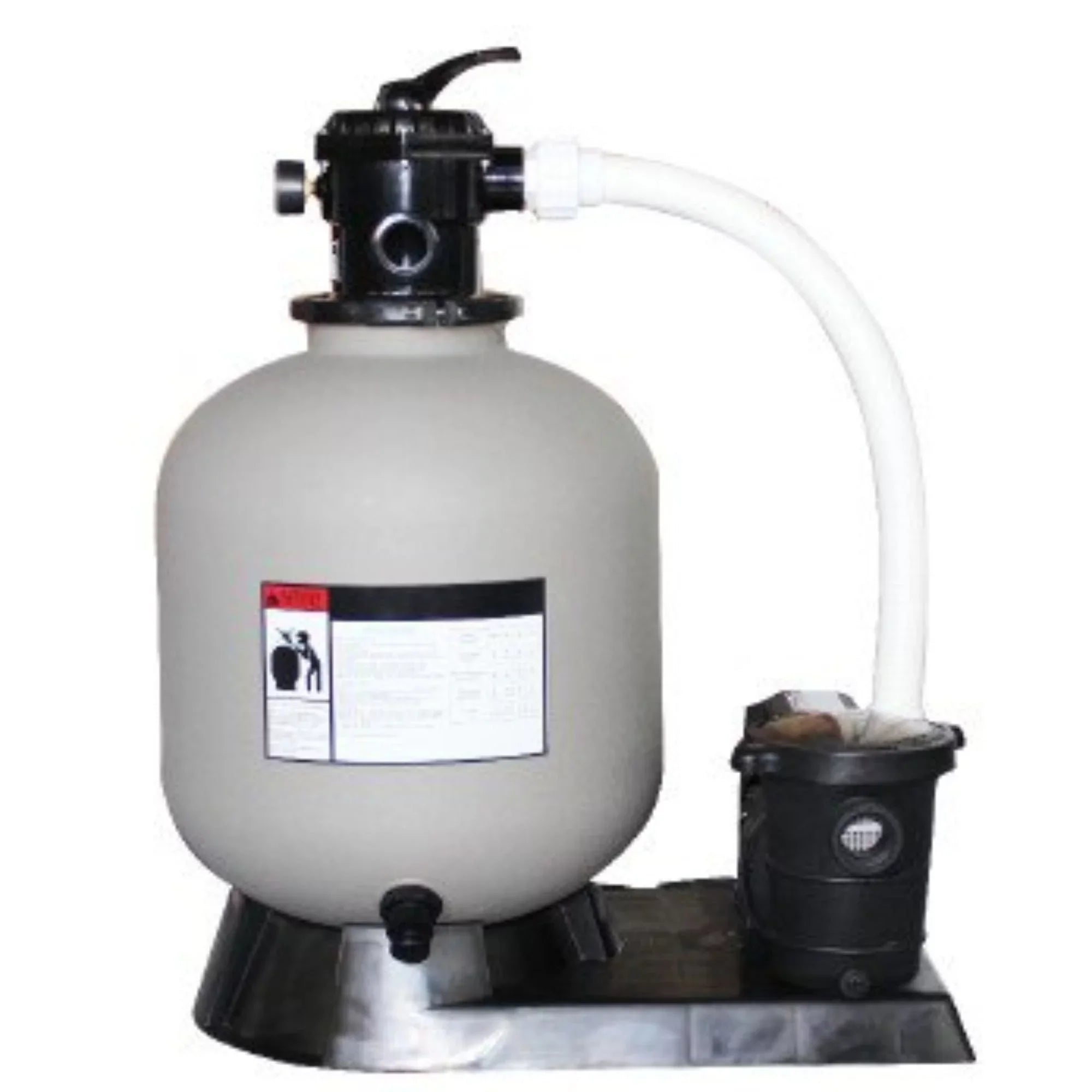 Sizewim Central 2.0 HP Sizeand Filter Combo with Pump Pressure for Above Ground Pools, 24-Inch
