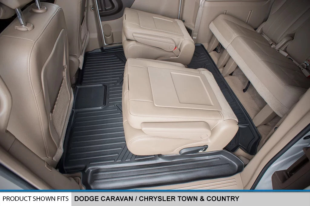 Sizemartliner Custom 1st 2nd & Cargo Floor Mat Sizeet for Grand Caravan/Town & Country