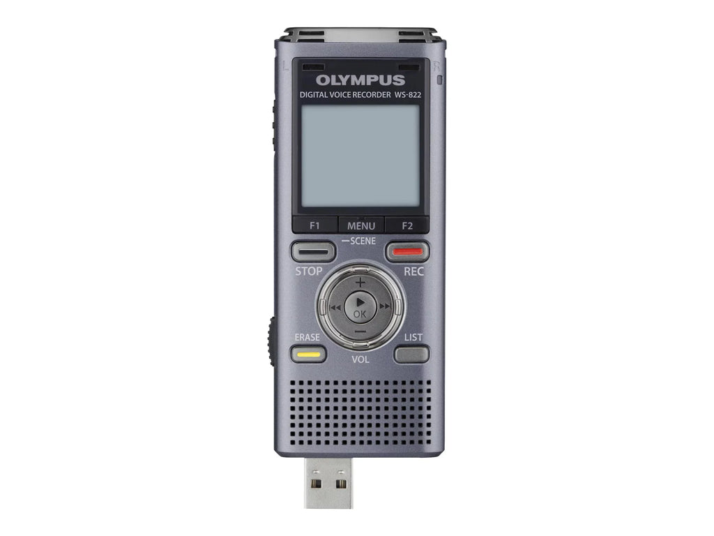 Olympus 4GB Digital Voice Recorder, Gray Metallic, WSize-822