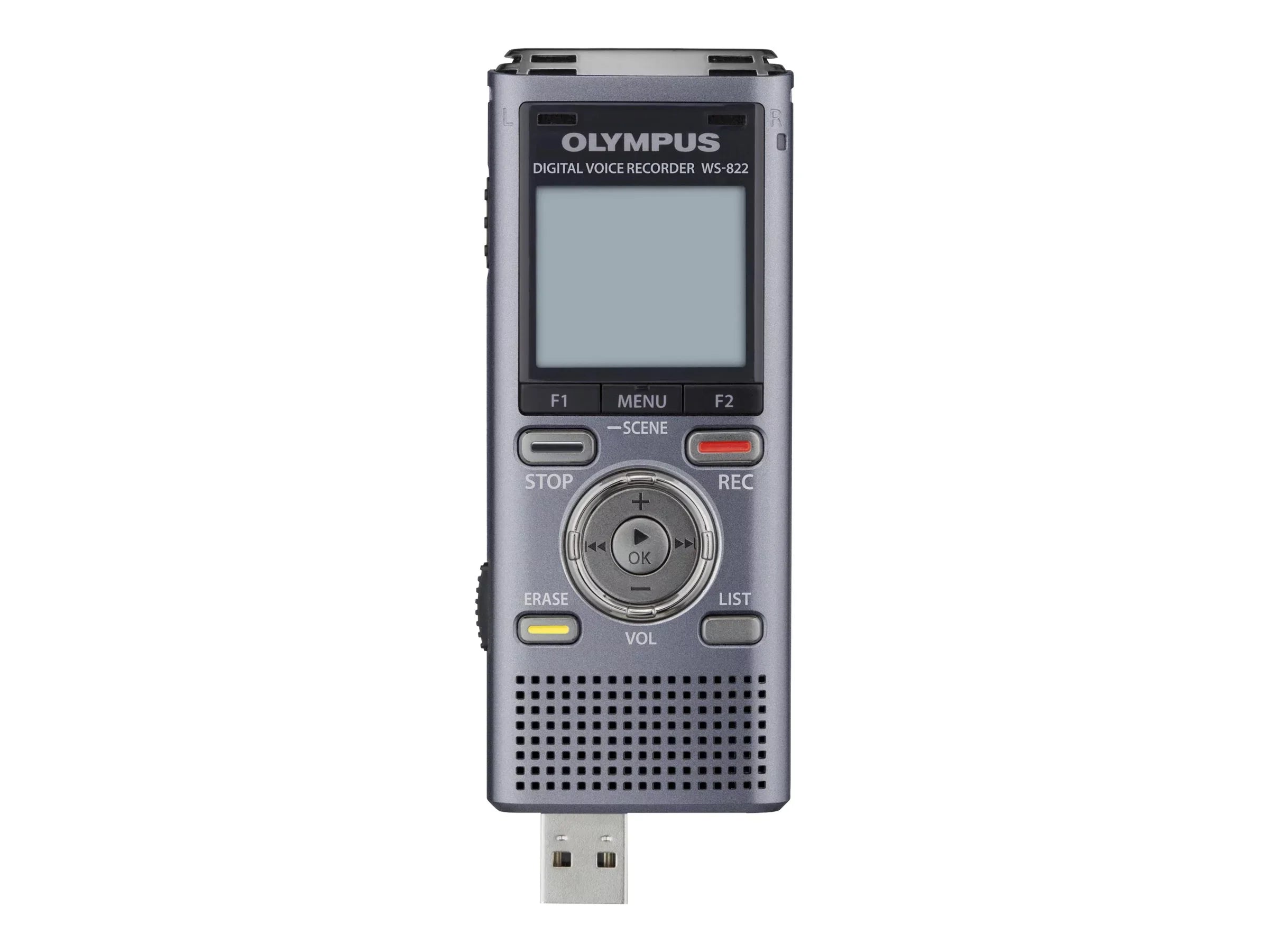 Olympus 4GB Digital Voice Recorder, Gray Metallic, WSize-822