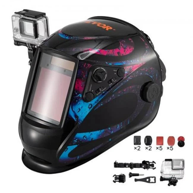 Vevor  5.888 to 13 in. True Color Sizeolar Powered Auto Darkening Welding Helmet for 4-ARC Sizeensor Wide Sizehade