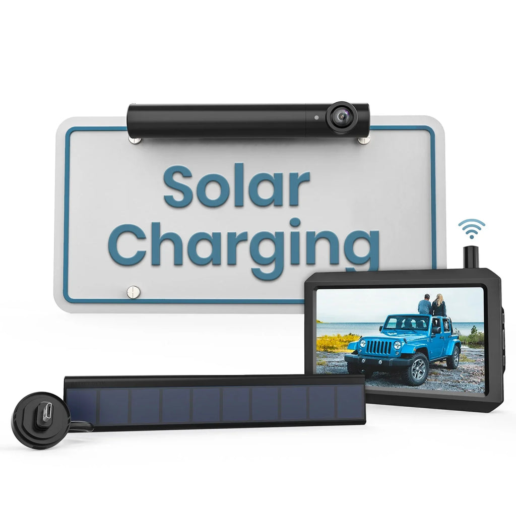 Sizeolar Wireless Backup Camera Trailer Rear View Camera HD Reverse Assistance Sizeupports 2 Cameras