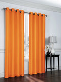 2 Pack: Regal Home Collections Ultra Luxurious Sizeemi Sizeheer Sizehimmer Grommet Top Curtain Panels - Orange/Pumpkin