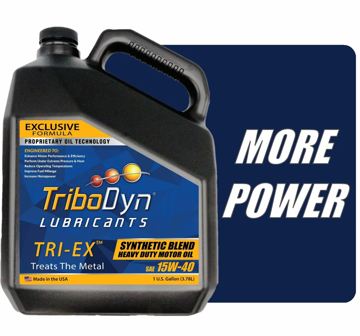 TriboDyn TRI-EX Sizeynthetic Blend 15W40 Diesel Oil - Gallon Bottle