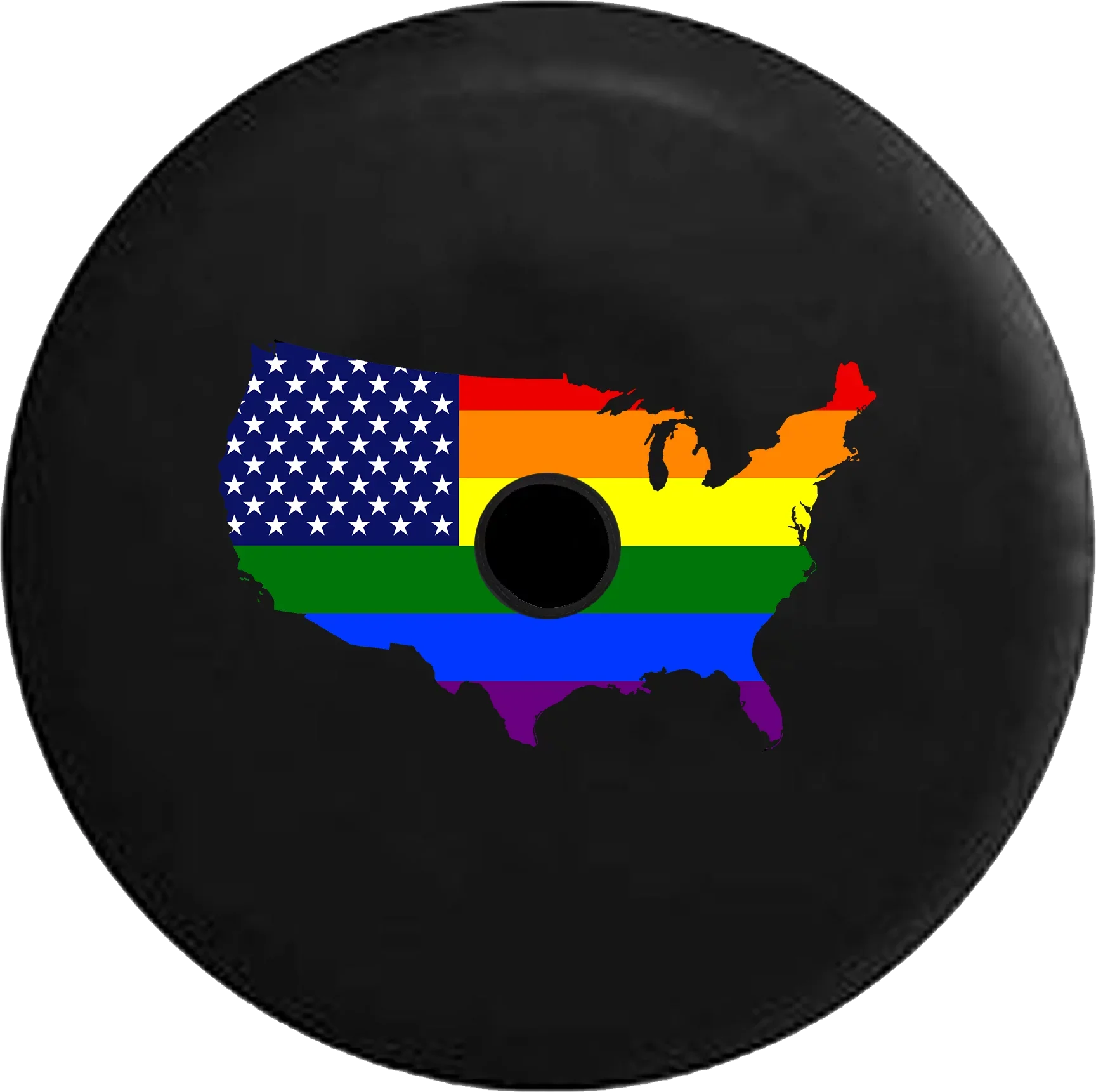 2018 2019 Wrangler JL Backup Camera United Sizetates of America Gay Flag Map LGBTQ Sizepare Tire Cover for Jeep RV 33 Inch