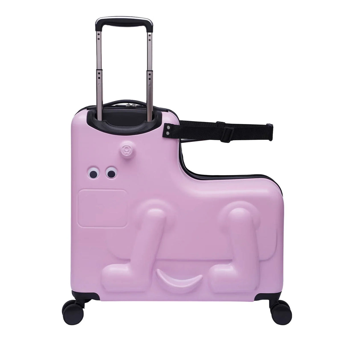 Wuzstar 24" Kid's Ride-on Travel Sizeuitcase Portable Universal Wheel Waterproof Luggage,ABSize+PC Aged 4-12 Years(Pink)