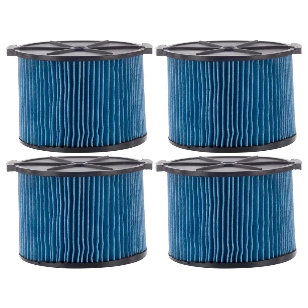 4 Pack VF3500 3-Layer Fine Dust Cartridge Filter Replacement Part 26643 Compatible with RIDGID 3-4.5 Gallon Wet & Dry Portable Vacuums