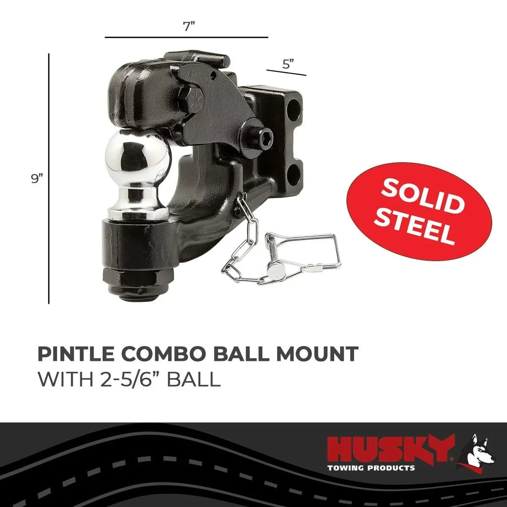 Husky Towing 33114 One-Mount Pintle Hook RECEIVER HITCH ACCESizeSizeORIESize