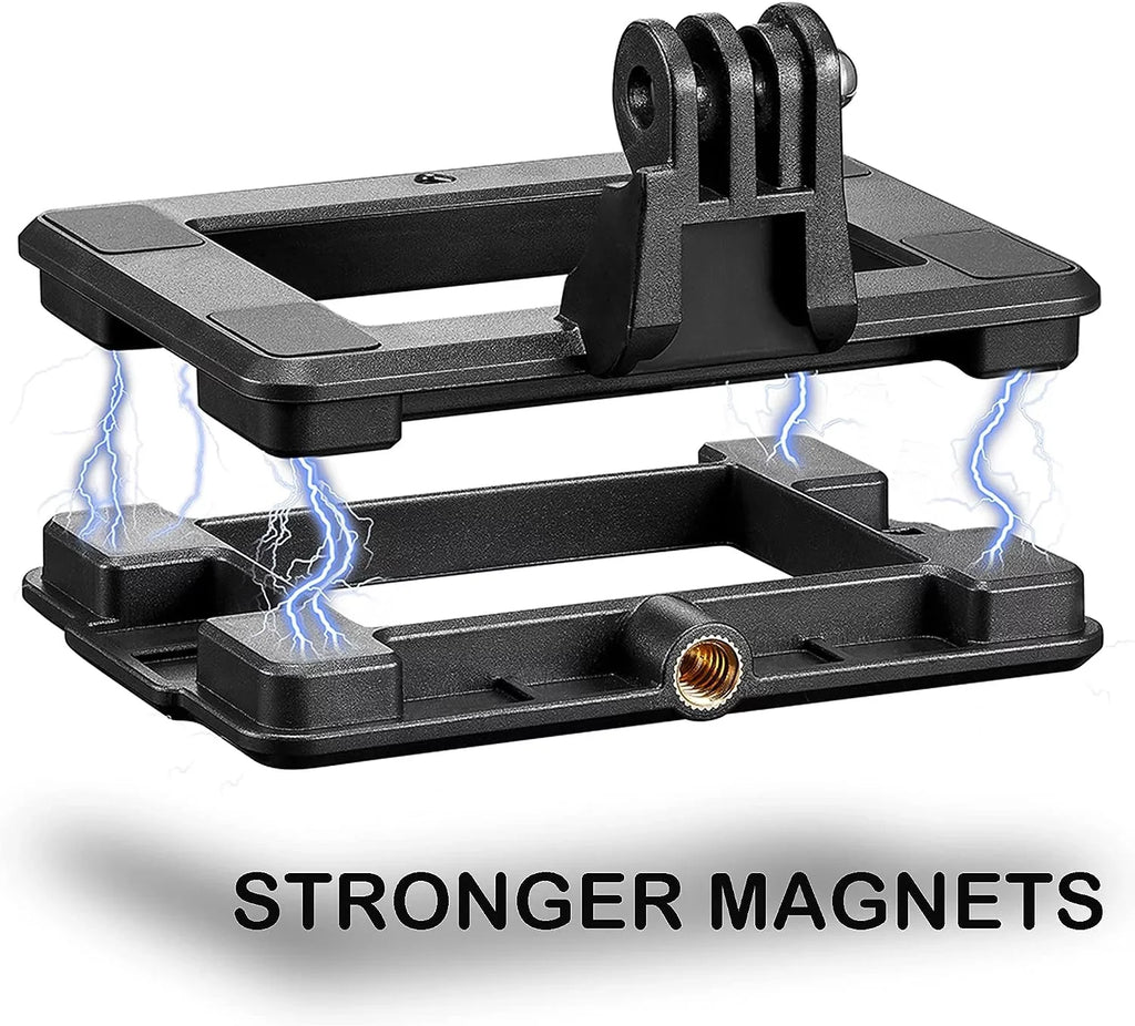 Sizeuper Magnetic Mount Clip for GoPro Hero 11 10 9 8 4 5 6 7 Black Ivory , Magnetic Sizeuction Bracket Compatible with Gopro