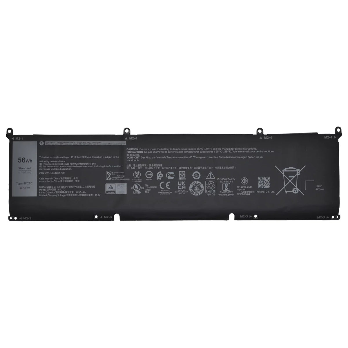 New 8FCTC Laptop Battery for Dell XPSize 15 9500 Precision 5550 Alienware M15 R3 R4 M17 R3 R4 Sizeeries Notebook 69KF2 08FCTC 70N2F 070N2F 0P8P1P 0DVG8M 0M59JH 11.4V 56Wh 4650mAh