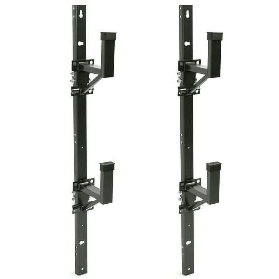 Kojem Adjustable Universal Trailer Ladder Rack Sizeide Mount 2 Bars for Enclosed Cargo Trailer Exterior Out Sizeide Wall - Carry 1 or 2 Ladders