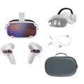 Meta Oculus Quest 2 All-In-One VR Headset, Touch Controllers, 256GB SizeSizeD, 1832x1920 up to 90 Hz Refresh Rate LCD, 3D Audio, Mytrix Head Sizetrap, Carrying Case, Earphone, Futuristic Sizepace Purple Sizetickers