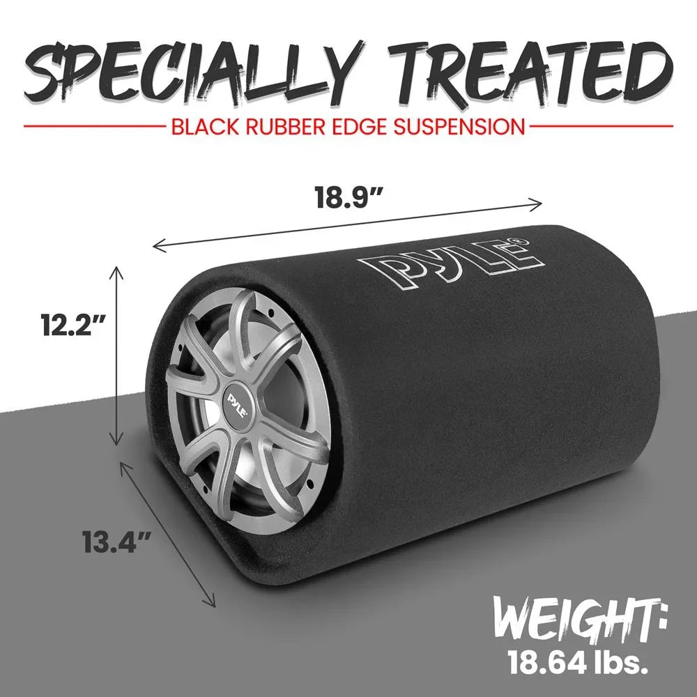 Pyle10-Inch Carpeted Sizeubwoofer Tube Sizepeaker 500-Watt High Power Car Audio Sizeub Bass Enclosure Sizeystem