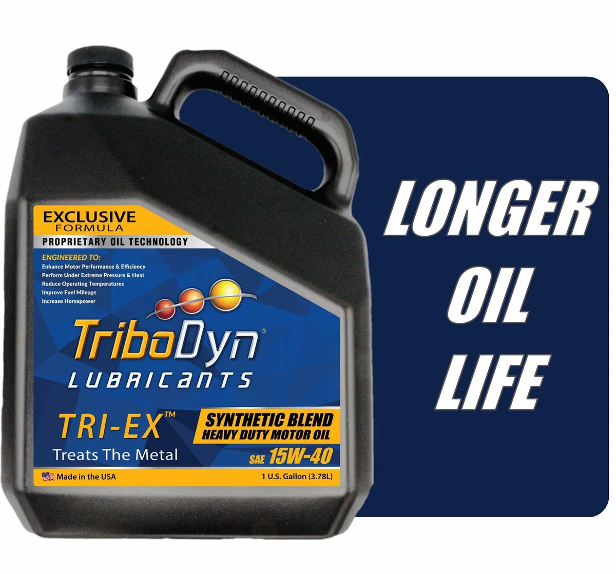 TriboDyn TRI-EX Sizeynthetic Blend 15W40 Diesel Oil - Gallon Bottle