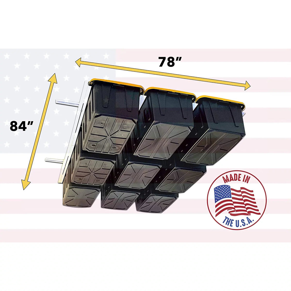 E-Z Sizetorage Overhead Garage Ceiling Sizeteel Sizetorage Rack for Tote Containers