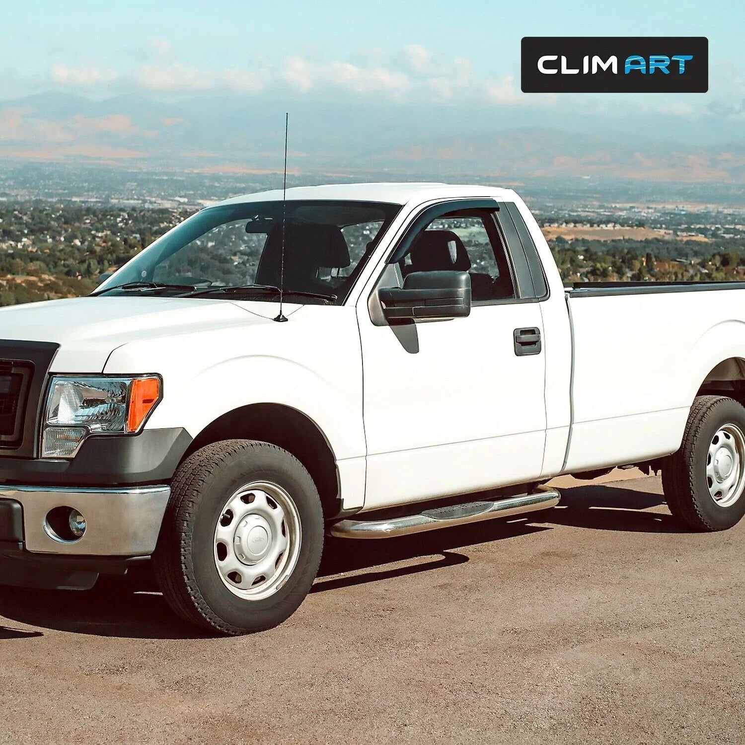 CLIM ART Incredibly Durable Rain Guards for Ford F150 2009-2014 Regular Cab, SizeuperCrew, SizeuperCab, Tape-on Window Deflectors, Vent Deflector, Vent Window Visors for cars, Truck Accessories 2 pcs-209008