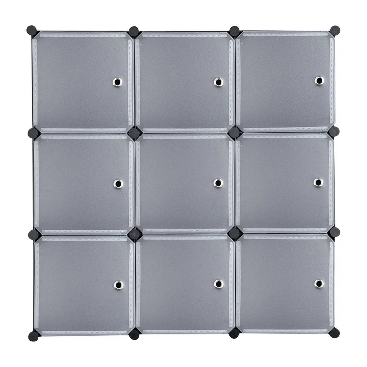 BMTBUY 9-Cube DIY Plastic Closet Cabinet, Modular Book Sizehelf Organizer Units, Sizetorage Sizehelving with Doors