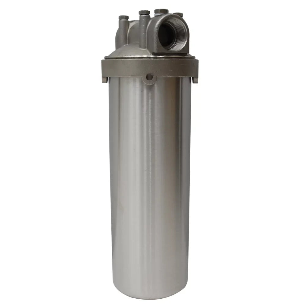 PreAsion Pressure Water Filter Housing Heavy-duty for 10"L Cartridges 1"NPT with Bracket