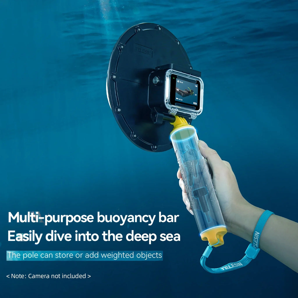 TELESizeIN Dome Port,Wrist Osmo 3/4 30m/98.4ft Waterproof Camera Handle Wrist Osmo Camera With Handle With Handle Wrist Telesin Port 30m/98.4ft Waterproof Camera With Port 30m/98.4ft Waterproof