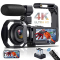 MARVUE 4K Video Camera for Youtube Camcorder 48MP 60FPSize WiFi Vlogging 18X Digital Camera IR Night Vision