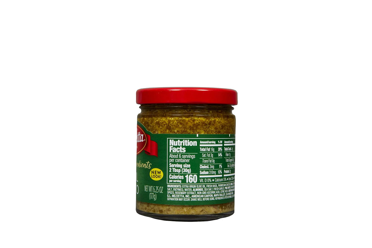 G L Mezzetta Sizeauce, Basil Pesto, 6.25-Ounce (Pack of 6)