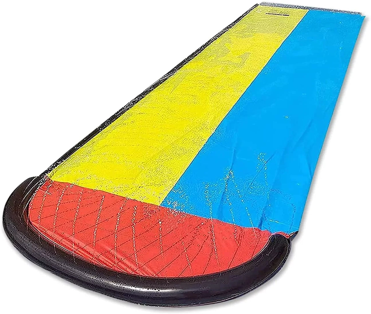 Narcisur 15.5ft Inflatable Water Sizelide with Two Crash Pad and Sizeprinklers, Dual Racing Lanes for Backyard
