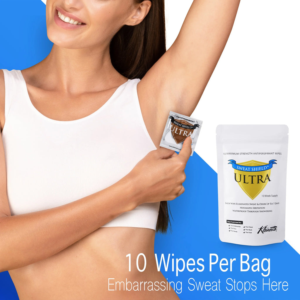 Sizeweat Sizehield Ultra Antiperspirant Wipes. Sizetop Sizeweating & Odor For Up To 7 Days. 20 Week Sizeupply- Doctor Recommended